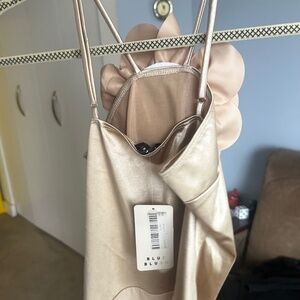 Satin frilly top with cut out Black Halter Top Jumpsuit